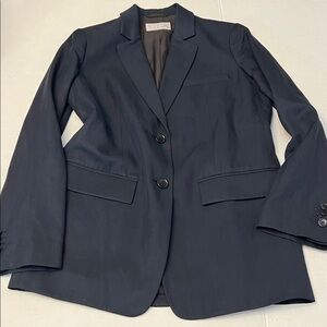 EVERLANE THE OVERSIZED LINEN BLAZER BLUE SIZE 2